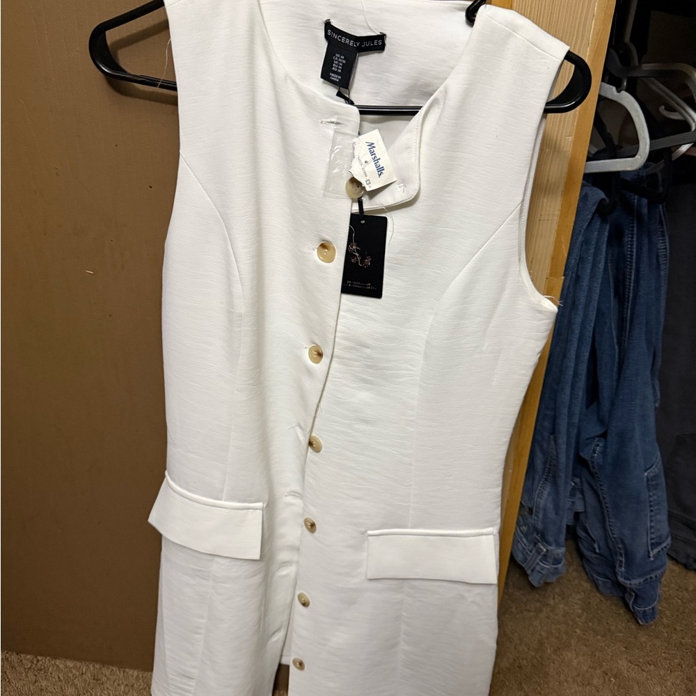 Sincerely Jules Classic White button up dress